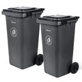 32 Gallon Trash Can with Wheels Outdoor Garbage Can with Lid and Wheels Locking Trash Can