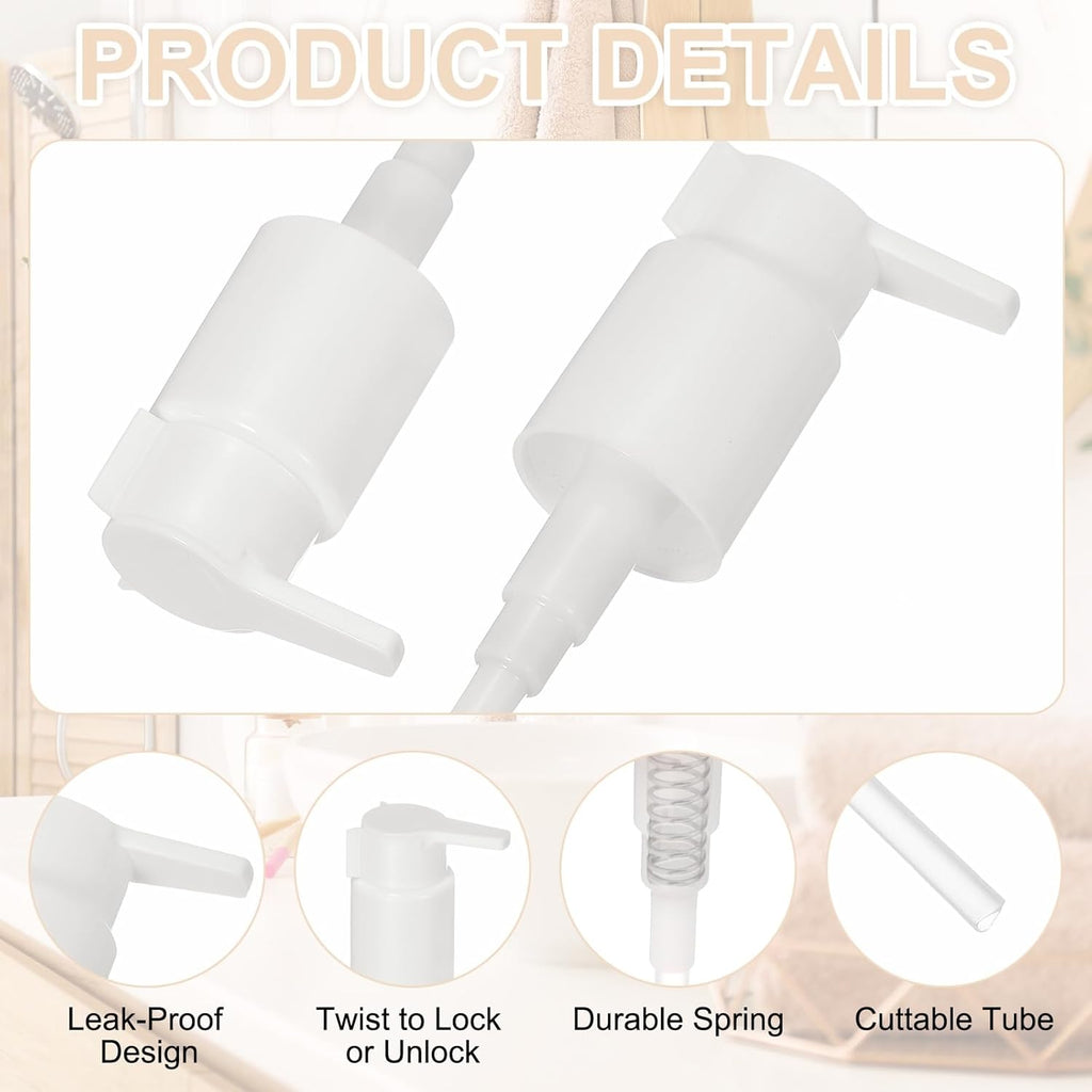 uxcell 2 Pcs Soap Dispenser Pump Heads, Hand Soap Dispensers Top Pumps Replacement Clip-on Pumphead