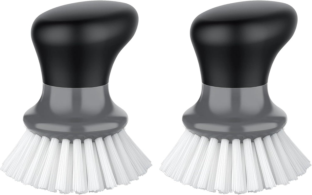MR.SIGA Dish Scrub Brush, Palm Brush Dish Scrubber with Ergonomic Grip, Kitchen Brushes for Dishes