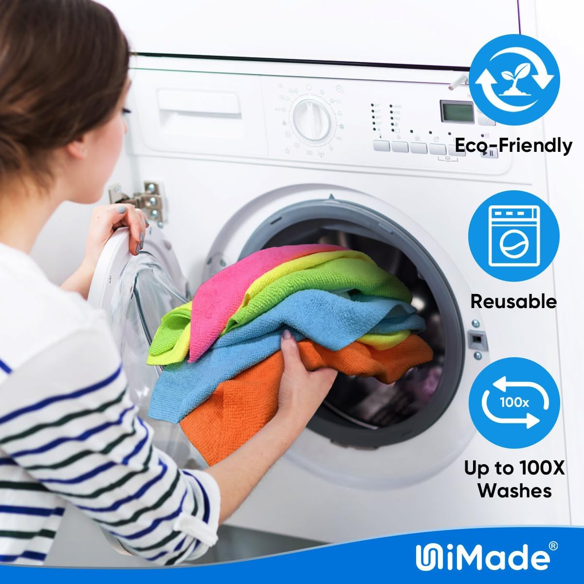 Microfiber Cleaning Cloth, 200PK Reusable Shop Rags Bulk Microfiber Cleansing Cloth Lint Free