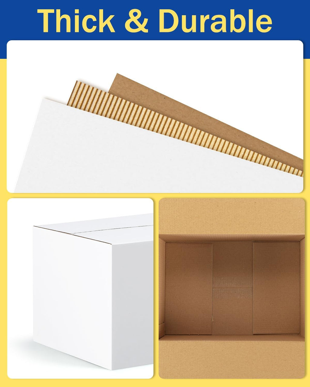Assorted-Sizes-Shipping-Boxes-40-Pack: 9x6x4 & 10x7x5 Small-Shipping-Boxes-Mailers, White
