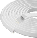 V Shape Foam Weather Stripping Door Frame Seal Strip 2Pcs×26FT White, Draft Stopper, Insulation