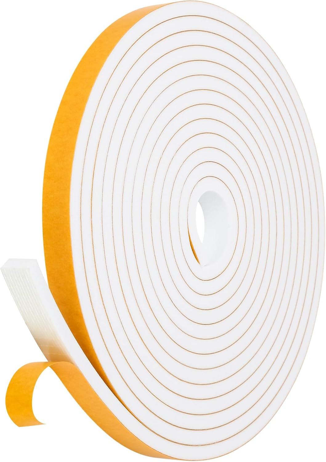 Weather Stripping Door Seal Strip (3/5 Inch X 1/4 Inch X 16Feet), Strong Adhesive, Lightproof