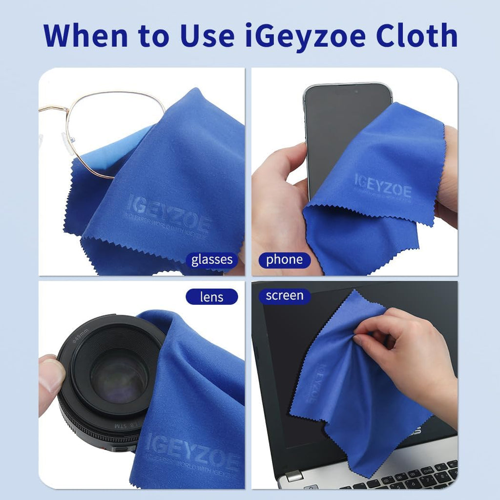 20 Pack Microfiber Glasses Cleaning Cloths - Glasses Wipes Ultra Soft & Reusable Eyeglass Lens