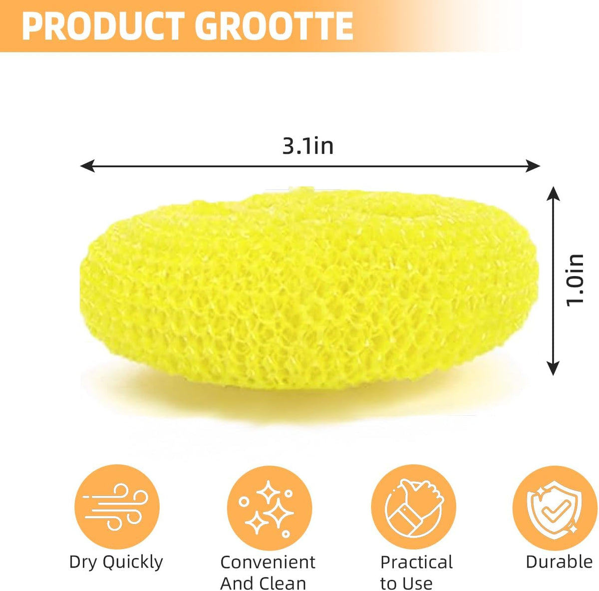 25 Pcs Plastic Dish Scrubbers, Reusable Non-Scratch Nylon Scouring Pads Bulk for Kitchen Cleaning