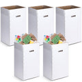 Tioncy 5 Pcs Cardboard Trash Cans Disposable and Reusable Corrugated Cardboard Trash Cans Recycling