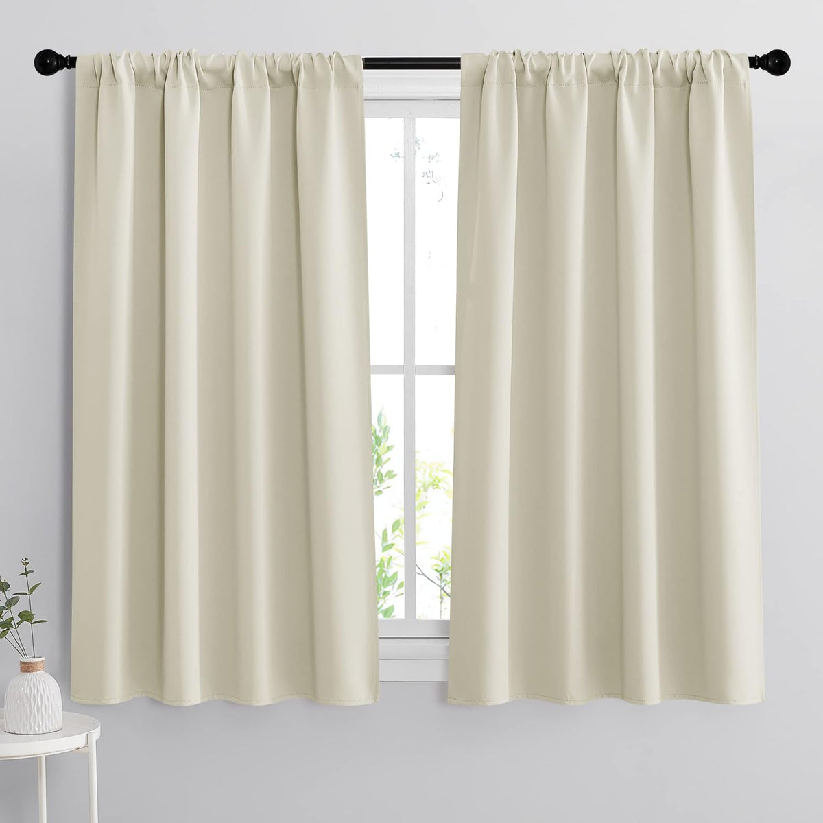 RYB HOME Blackout Curtains for Bedroom - Small Window Treatment Panels Full Privacy Thermal