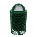 COATEDOUTDOORFURNITURE RDT-GRN Heavy Duty 32 Gallon Round Trash Receptacle, Liner Included, Green