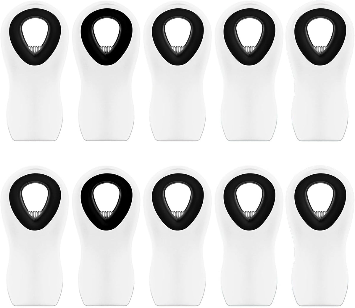 10 Pack Magnetic Chip Clips, Bag Clips, Food Clip, Plastic White Snack Clip with Magnet for