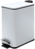 Stainless Steel Small Trash Can with Lid & Step Pedal - 6 Liters/1.6 Gallon Soft Close Garbage Can