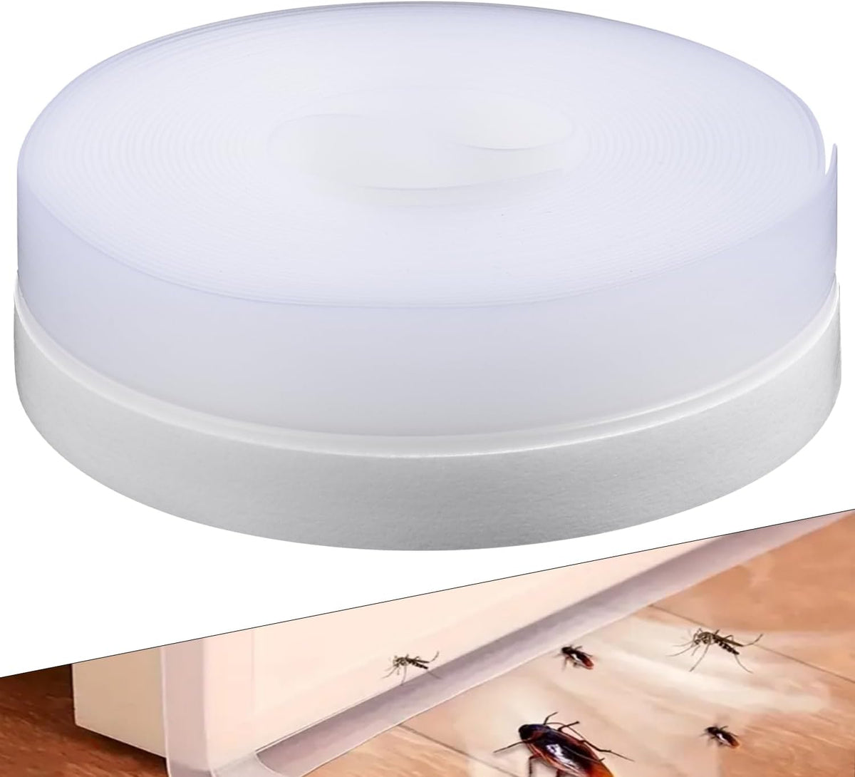 Silicone Weather Stripping Seal Door Tape 16.5 Feet Strip Bottom Draft Insulation Stopper