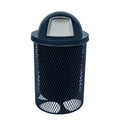 COATEDOUTDOORFURNITURE RDT-DBL Heavy Duty 32 Gallon Round Trash Receptacle, Liner Included, Dark