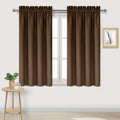 DWCN Brown Blackout Curtains for Bedroom -Rod Pocket Thermal Insulated Room Darkening Drapes for