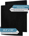 2-Pack Activated Carbon Charcoal Microwave Hood Filters - Pre-Cut 10" x 7.21" Microwave Hood