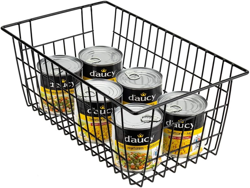 SANNO Wire Storage Baskets Freezer Baskets Farmhouse Organizer Storage Bins Large Organizer Bins