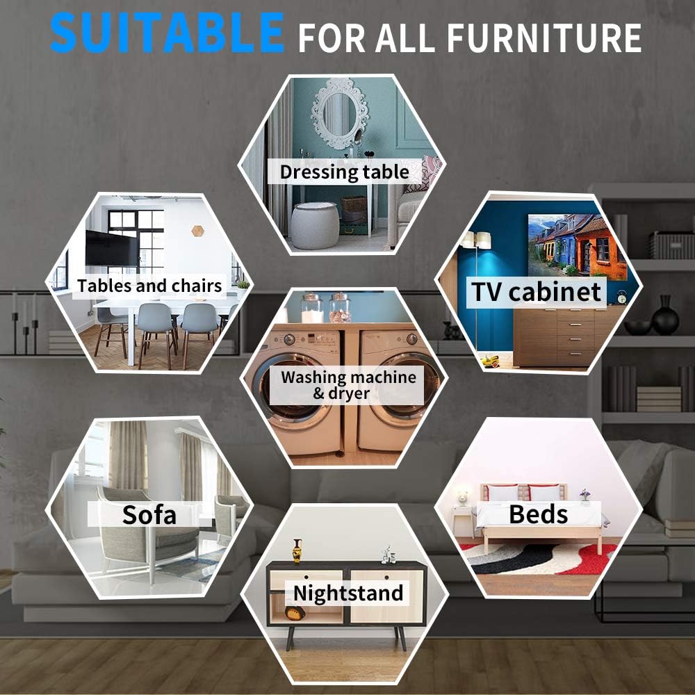 Furniture Sliders,Multi-Surface Furniture Movers Sliders for Carpet and Hardwood Floors,12 Pack 3