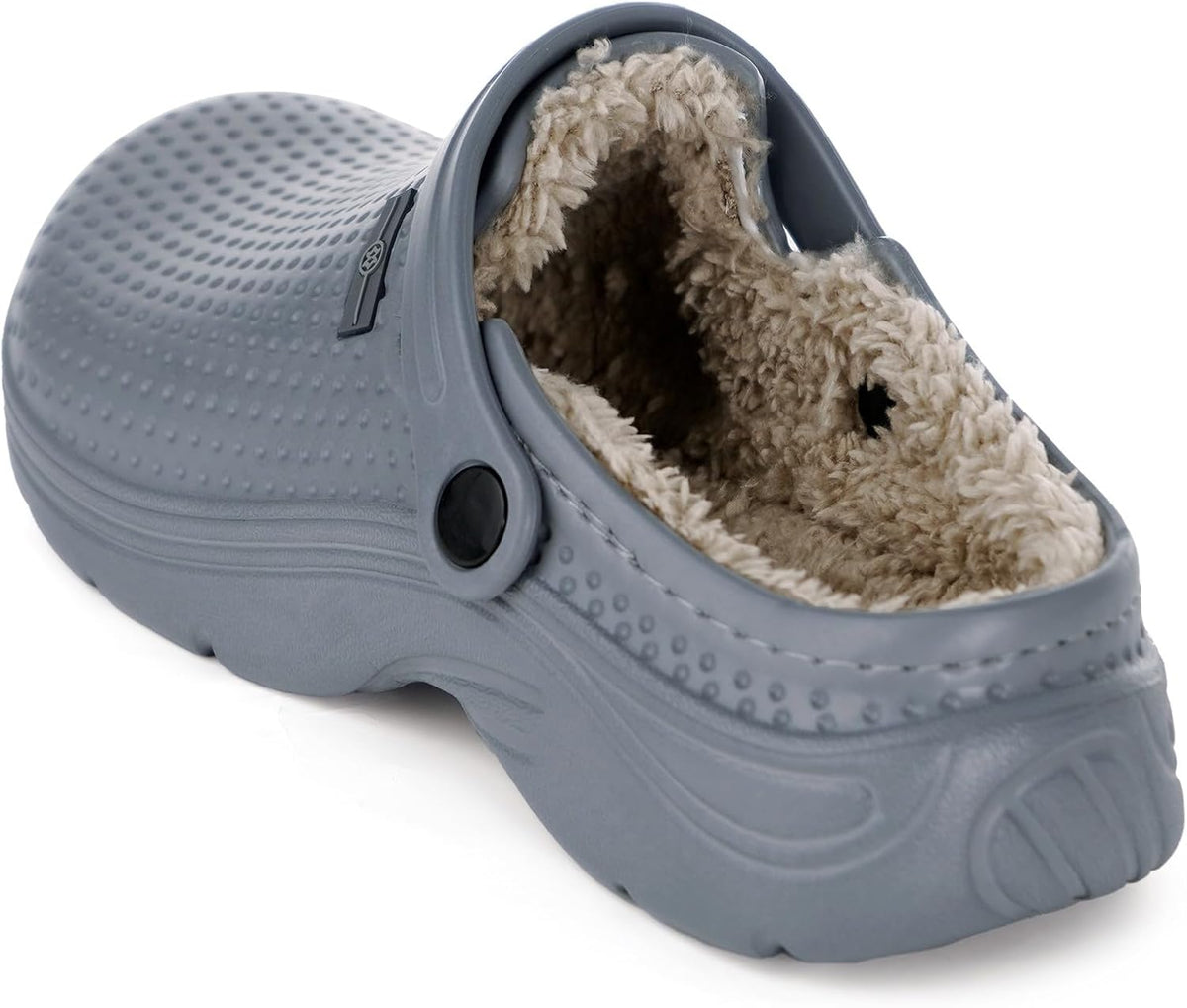 Womens Mens Fur Lined Clogs Waterproof Garden Shoes Winter Warm Fleece Lining Fuzzy House Home