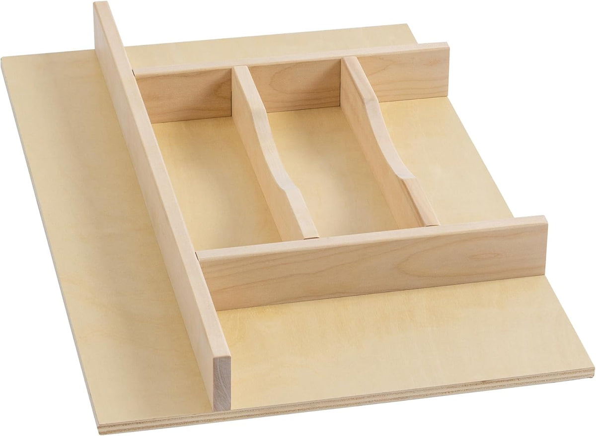 WelFurGeer Premium Wooden Silverware Organizer for Kitchen Drawers, Utensil Tray for Kitchen
