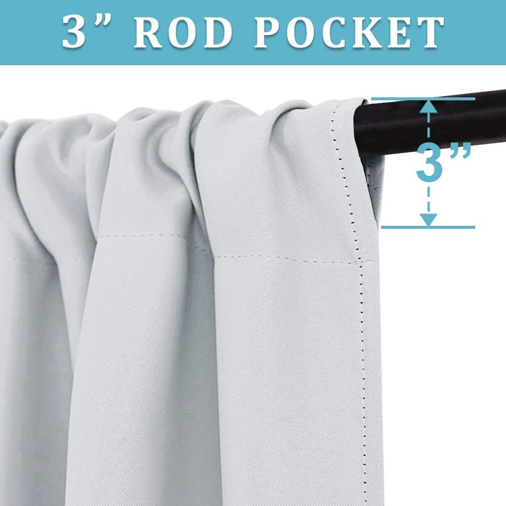 RYB HOME Blackout Curtains for Kitchen, Over Sink Privacy Curtains Window Decor, Thermal Insulating