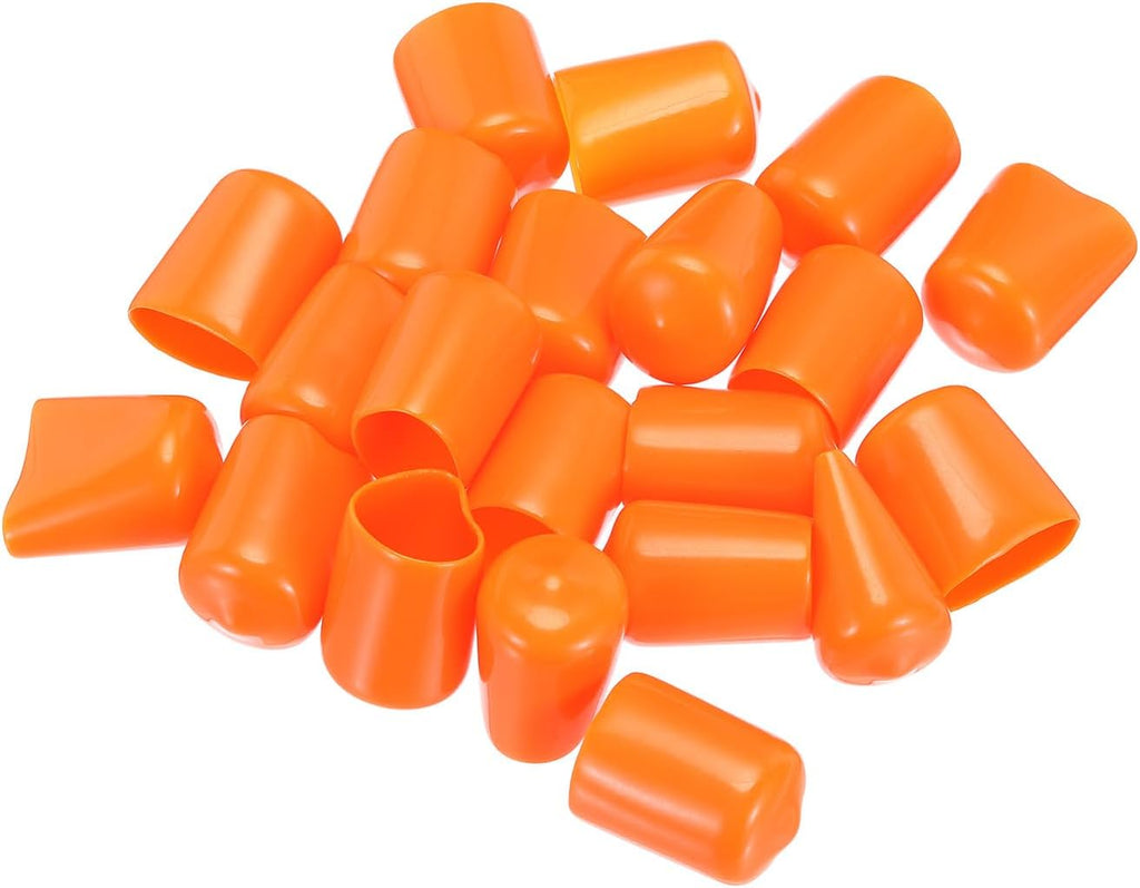 uxcell 20pcs Rubber End Caps 15mm(9/16") ID Vinyl PVC Round Tube Bolt Cap Cover Screw Thread