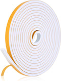 16Feet Weather Stripping Seal (1/2 Inch X 1/4 Inch) for Door Window, High Density Foam Tape