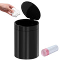 Mini Trash Can for Desk with Pop Up Lid,1.5L Tiny Trash Can for Desk, 0.4 Gal Stainless Steel mini