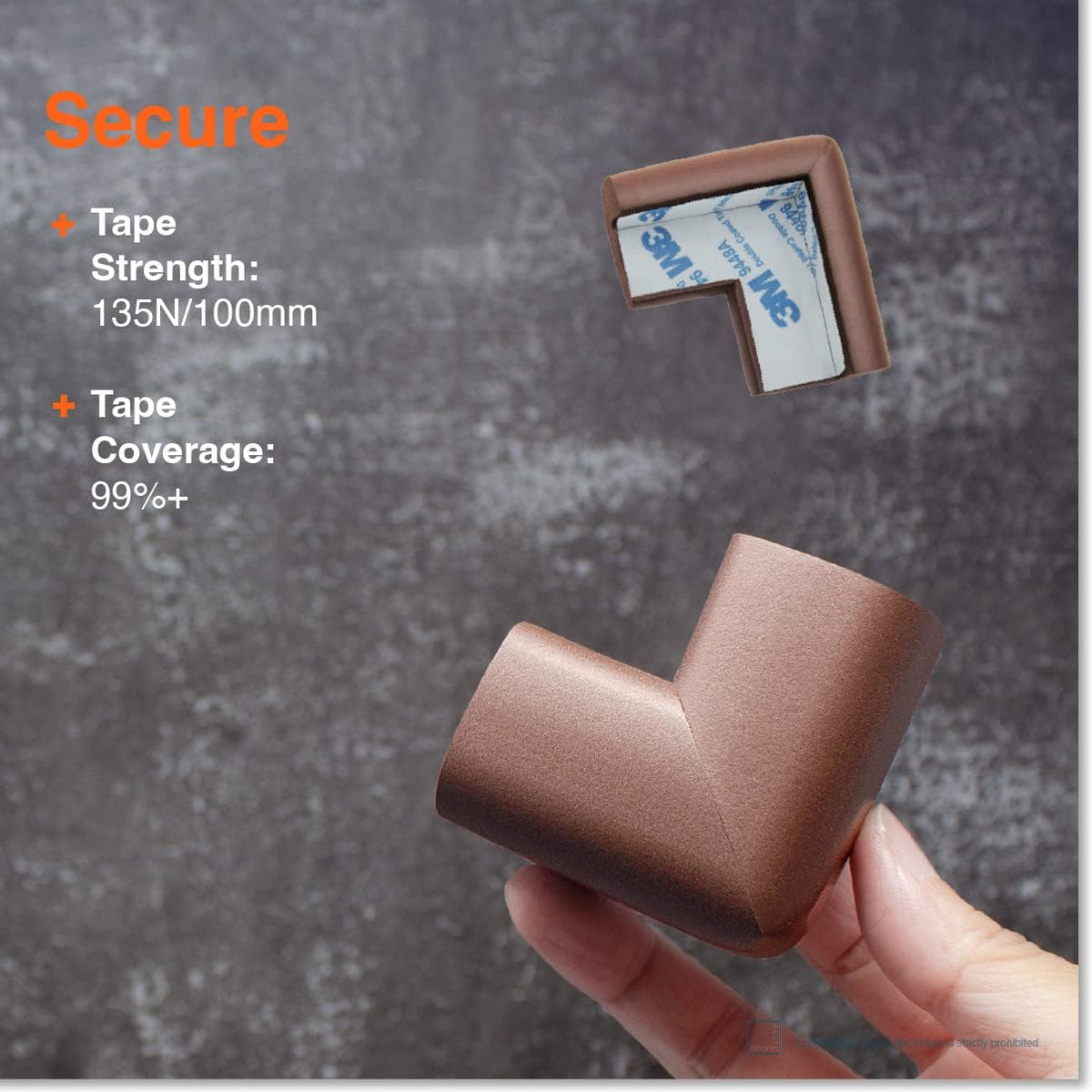 Roving Cove HeftyFit Corner Protector for Baby (8 Large Corners), Heavy-Duty Soft Rubber Foam