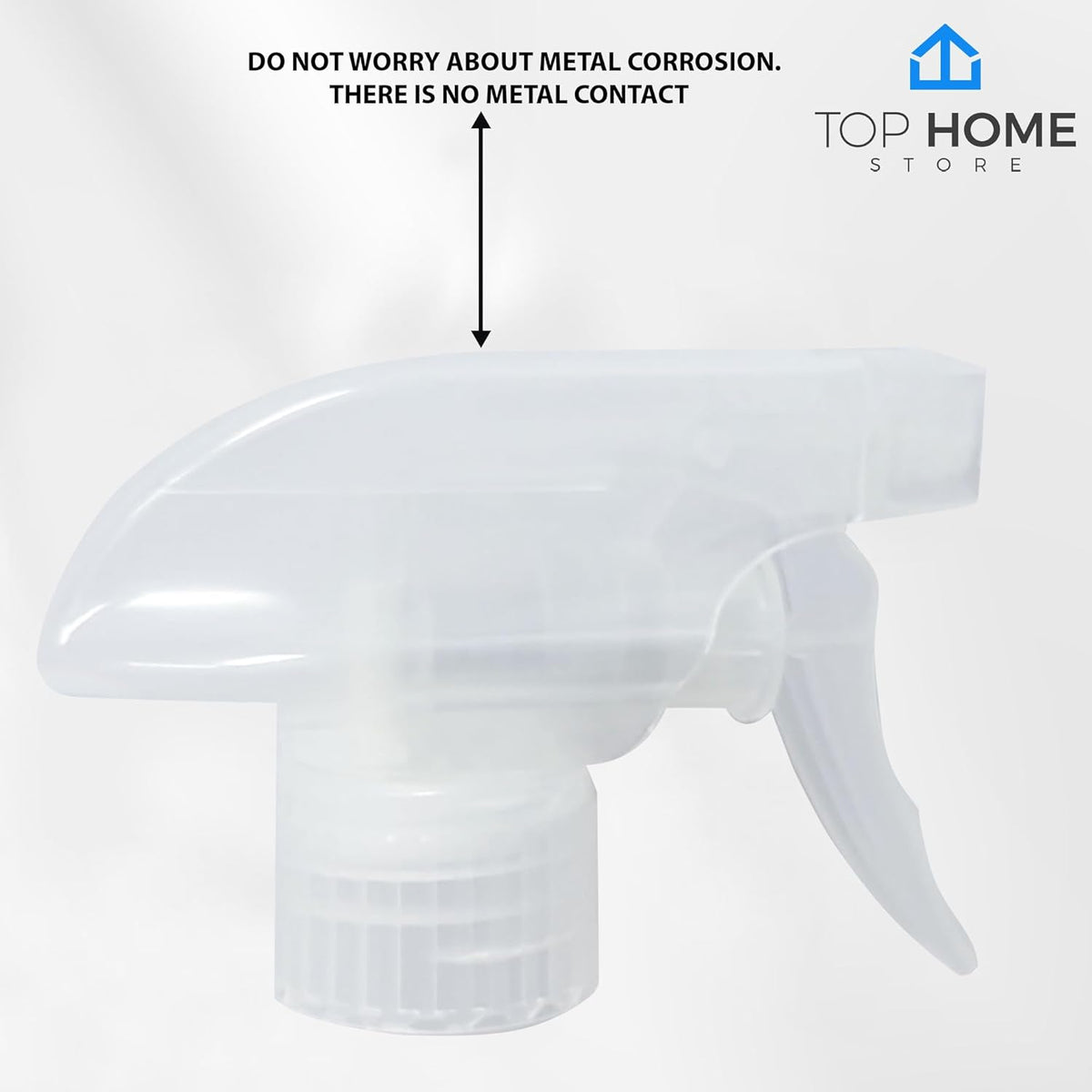 6-Pack Transparent White Trigger Sprayer (6 Count, Black, White, Plastic, Metal, HDPE, Spray