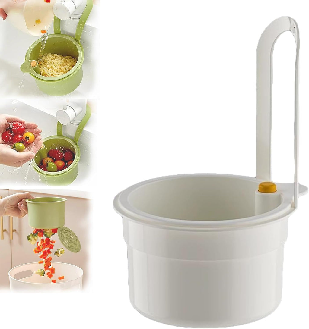Faucet Hanging Strainer Kitchen Sink Food Waste Catcher Drain Basket, Plastic Kitchen Sink Strainer
