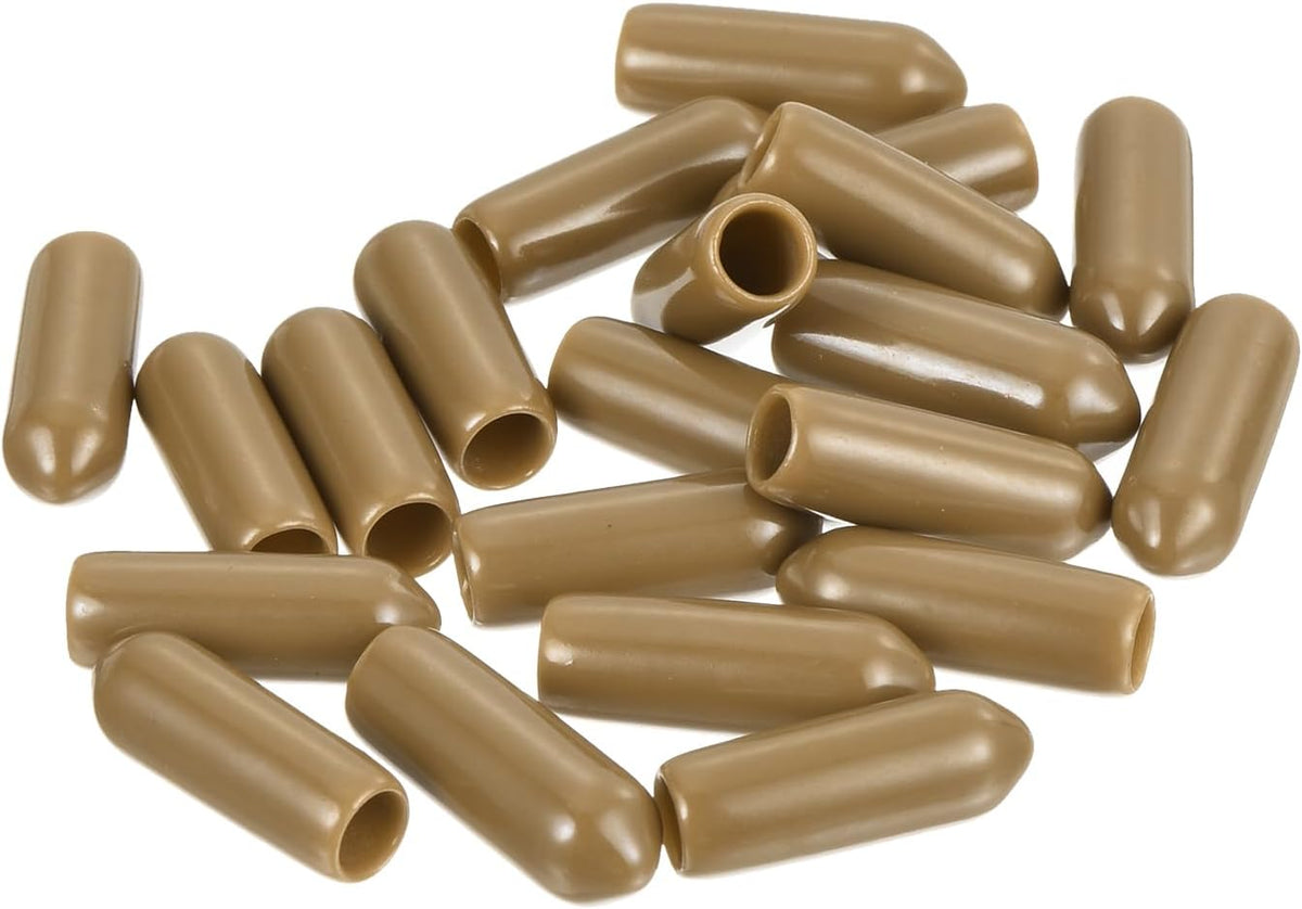 uxcell 20pcs Rubber End Caps 4.5mm(3/16") ID Vinyl PVC Round Tube Bolt Cap Cover Screw Thread