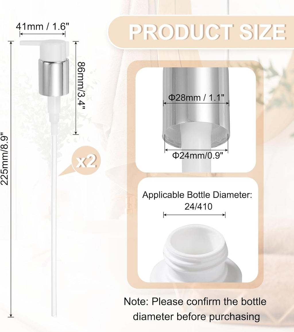 uxcell 2 Pcs Soap Dispenser Pump Heads, Hand Soap Dispensers Top Pumps Replacement Clip-on Pumphead