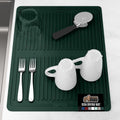 GORILLA GRIP 100% BPA-Free Silicone Dish Drying Mat for Kitchen Counter, 18x16, Quick Dry, Water