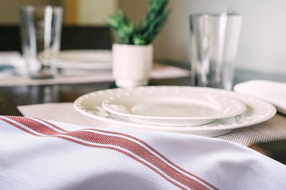 Dish Towels Set (Value Pack of 30) Size 15x25 Inch, 100% Cotton Soft & Absorbent Linen Kitchen