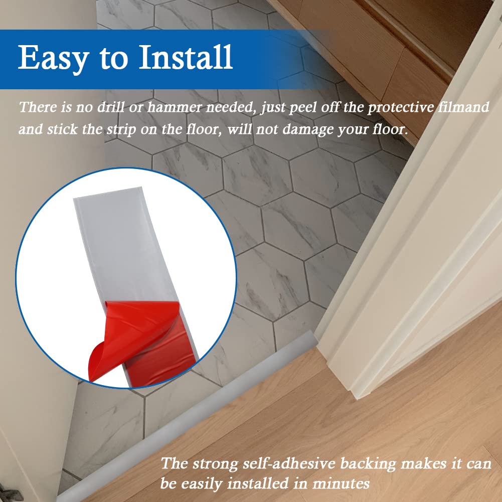 Floor Transition Strip Self Adhesive Floor Cover Strips Laminate 2" Wide Vinyl Flat Divider