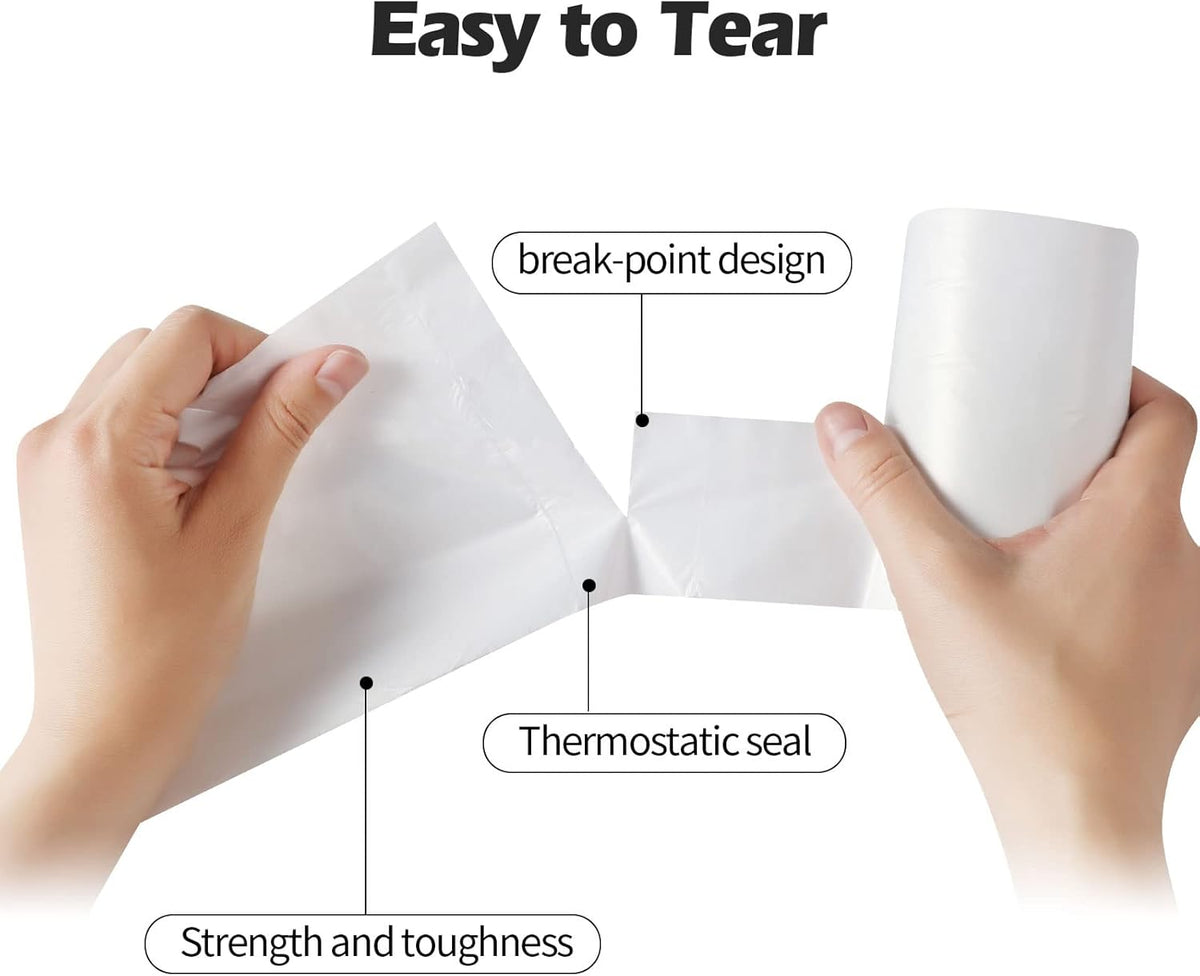 2-4 Gallon Portable Trash Bags,60 Counts Thicken portable Small Garbage Bags for Office
