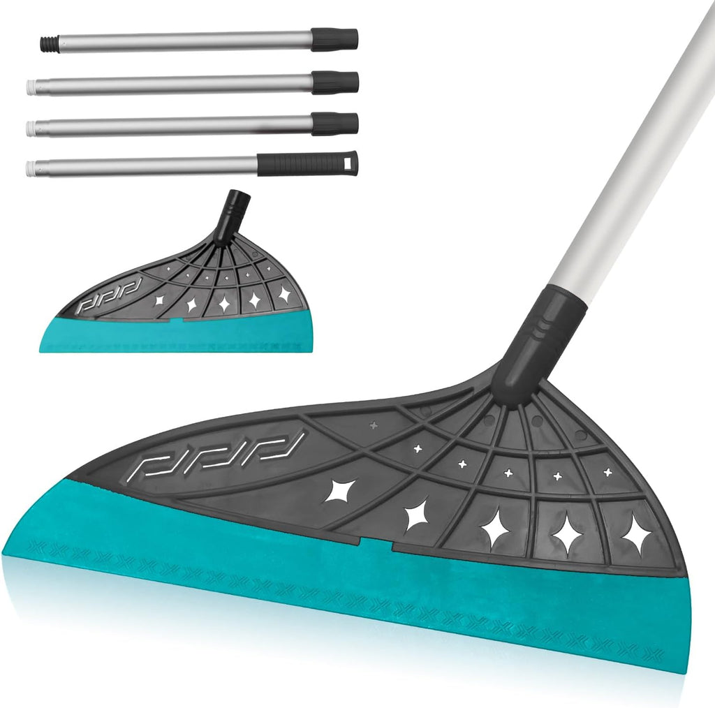 Magic Air Broom, Silicone Broom Floor Squeegee for Glass and Floors with 60’’ Long Aluminum