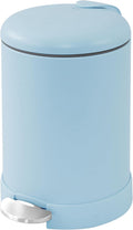Glad Small Trash Can, 1.2 Gallon | Round Stainless Steel Garbage Bin with Soft Close Lid & Step