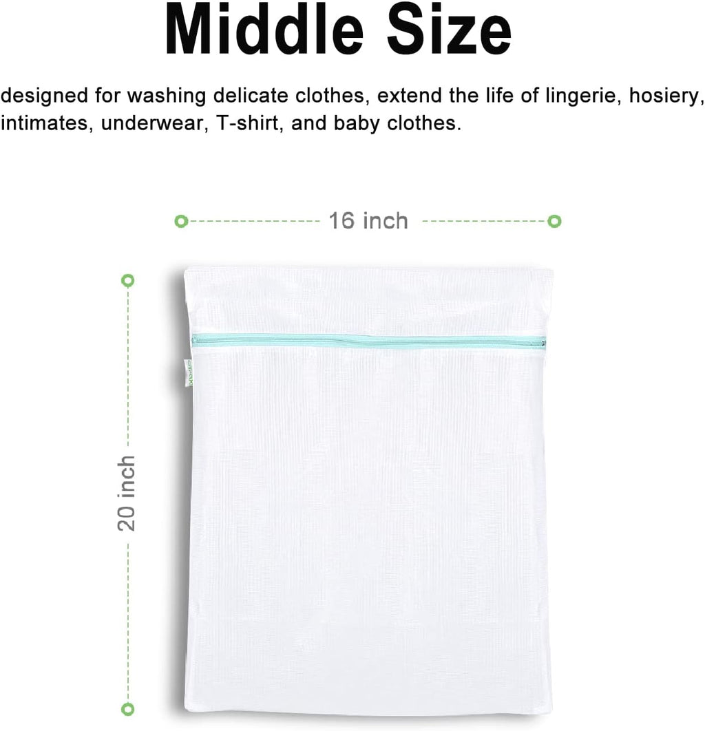 OTraki Mesh Washing Bags for Laundry 2 Pack 16 x 20 Inch Medium Mesh Bag Laundry Washer Delicates