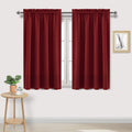 DWCN Christmas Burgundy Room Darkening Blackout Curtains - Thermal Insulated Privacy Energy Saving