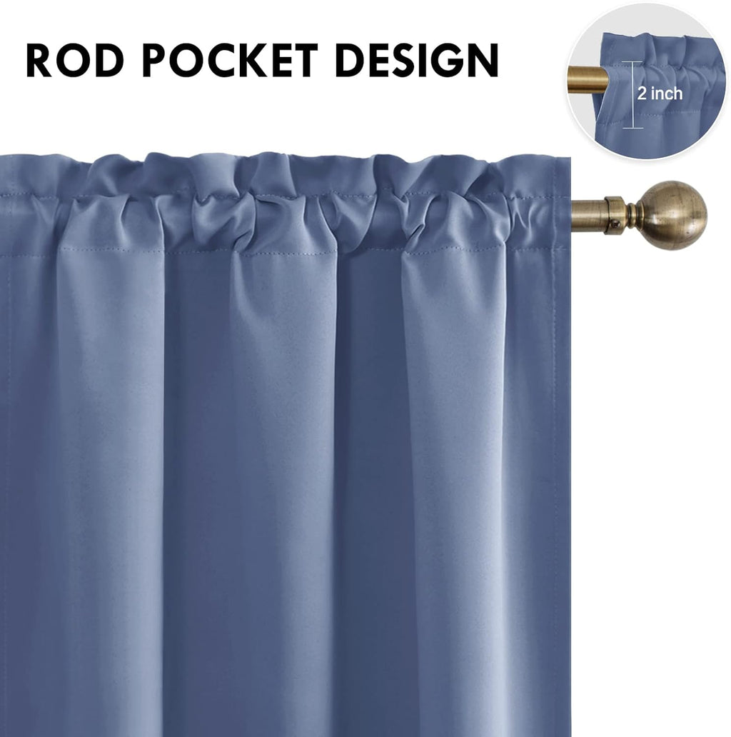 DWCN Blackout Curtains – Thermal Insulated, Energy Saving & Noise Reducing Bedroom and Living Room