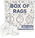 Recycled White Sheeting Cleaning Rags (10 lbs. Box) – Lint Free White Cotton Cloths for