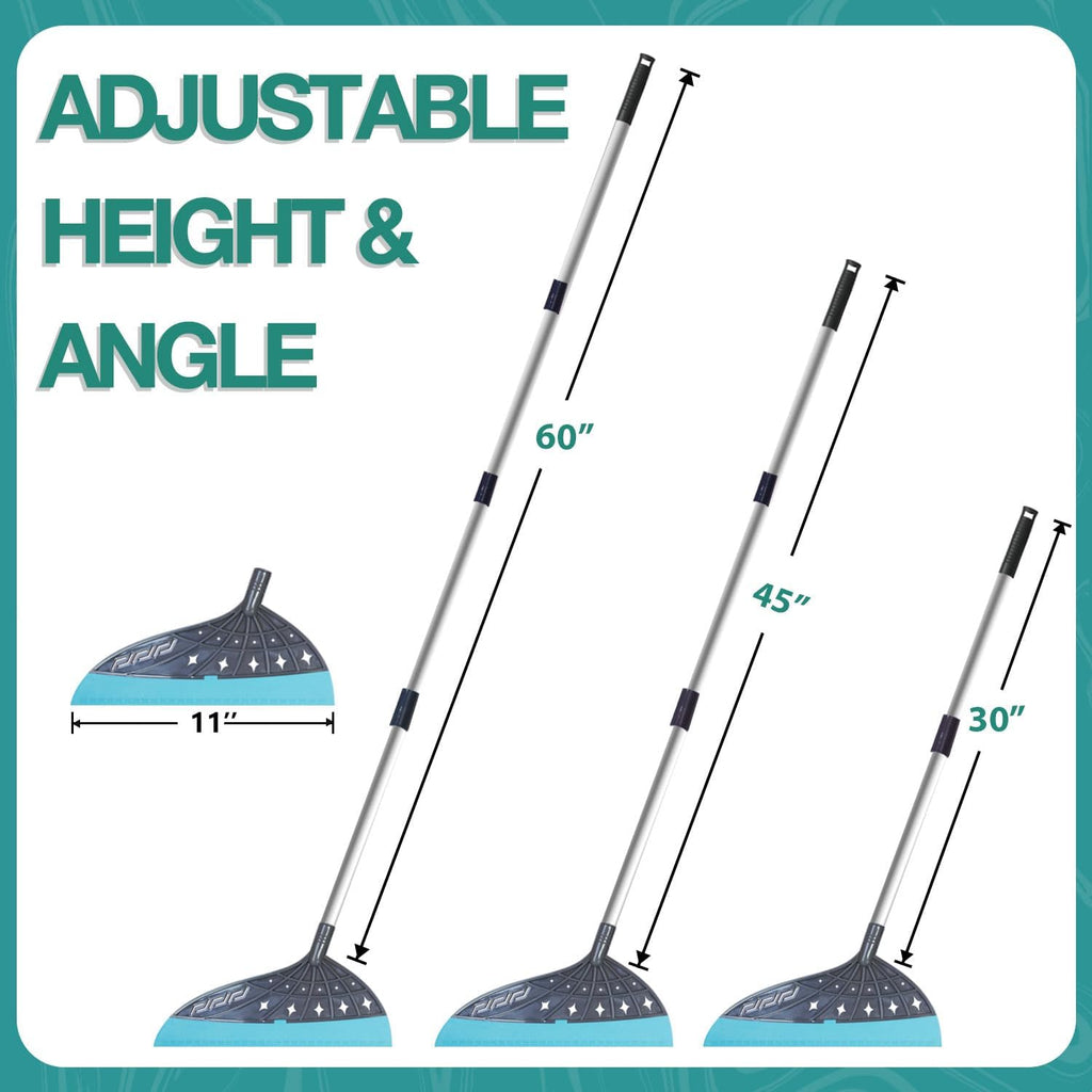 Magic Air Broom, Silicone Broom Floor Squeegee for Glass and Floors with 60’’ Long Aluminum