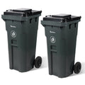 32 Gallon Trash Can Lid Outdoor Trash Can with Lid and Wheels Heavy-Duty Trash Bin for Outside