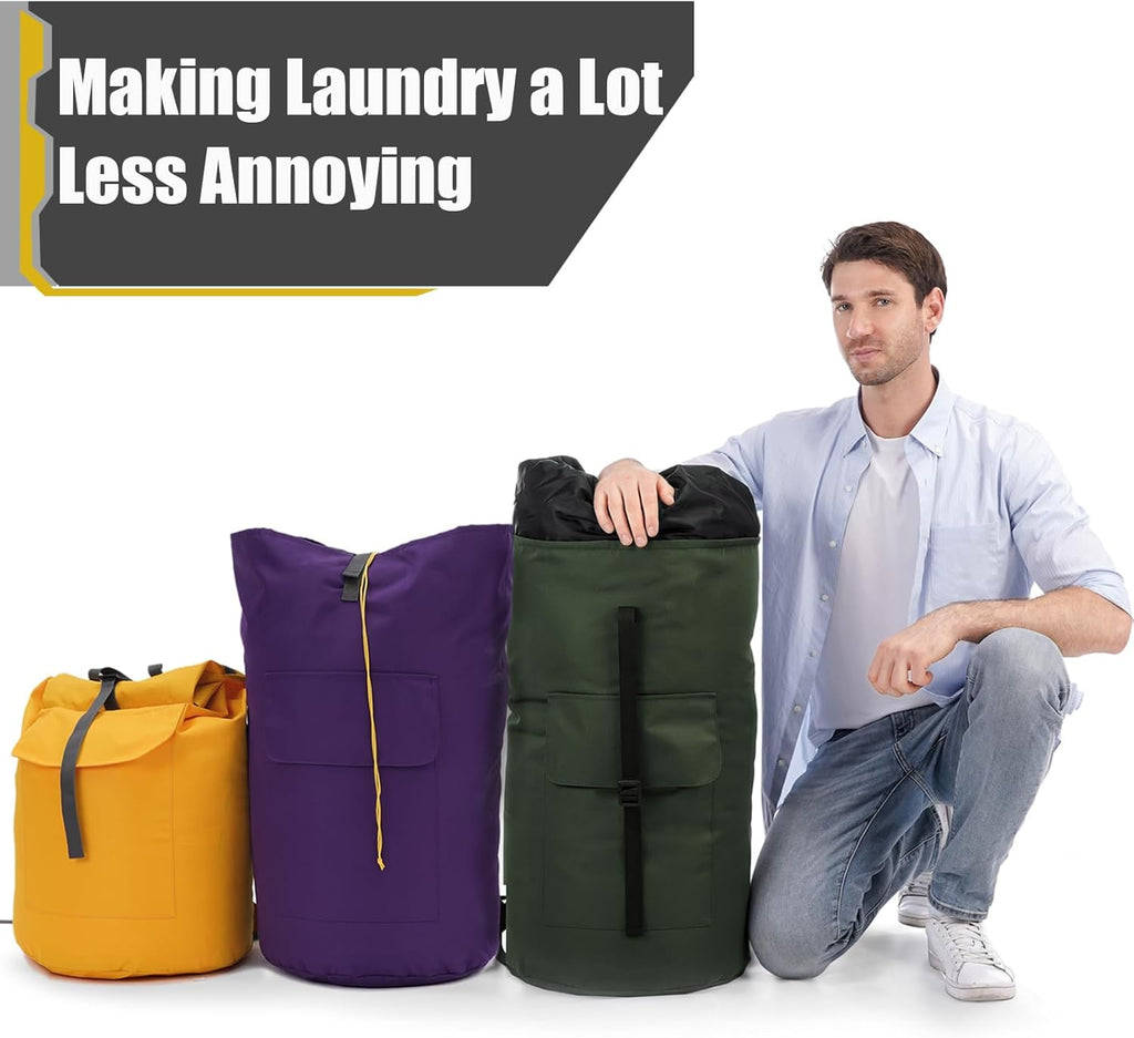 Laundry Bag, Extra Large Laundry Bags for College, Laundry Bag with Straps, Dorm Room Essentials
