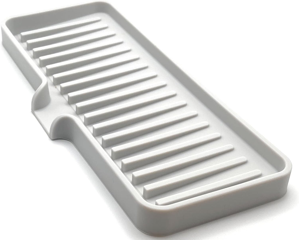 Happitasa Silicone Soap Dish Tray and Sponge Holder with Drain Chute | Bathroom and Kitchen Sink