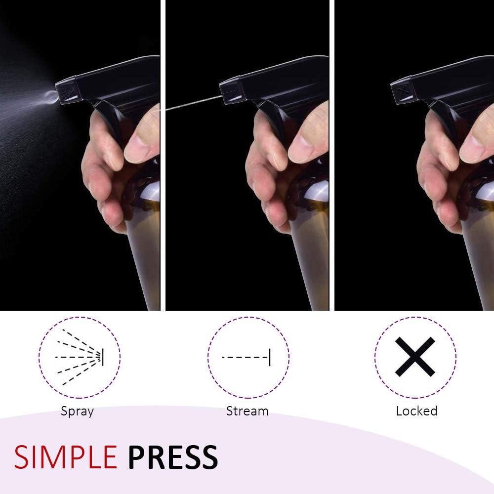 AMORIX 50PCS Spray Bottle Tops Black Trigger Sprayer Heavy Duty Replacement Nozzle with Mist Spray