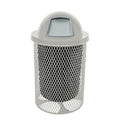 COATEDOUTDOORFURNITURE RDT-TXTGRY Heavy Duty 32 Gallon Round Trash Receptacle, Liner Included