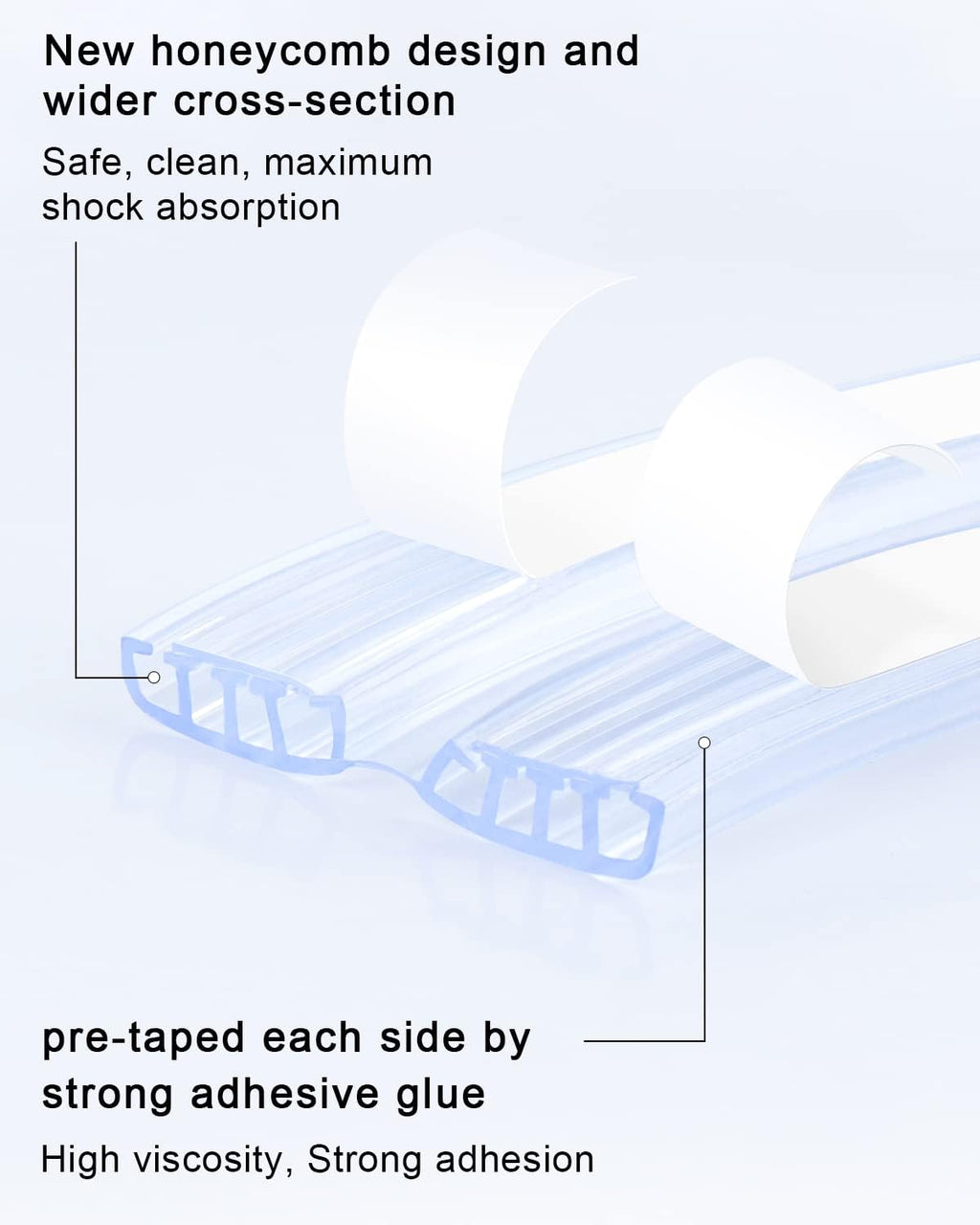 Baby Proofing,32.8ft(10M) Silicone Soft Corner Protectors with Pre-Taped Strong Adhesive, Edge