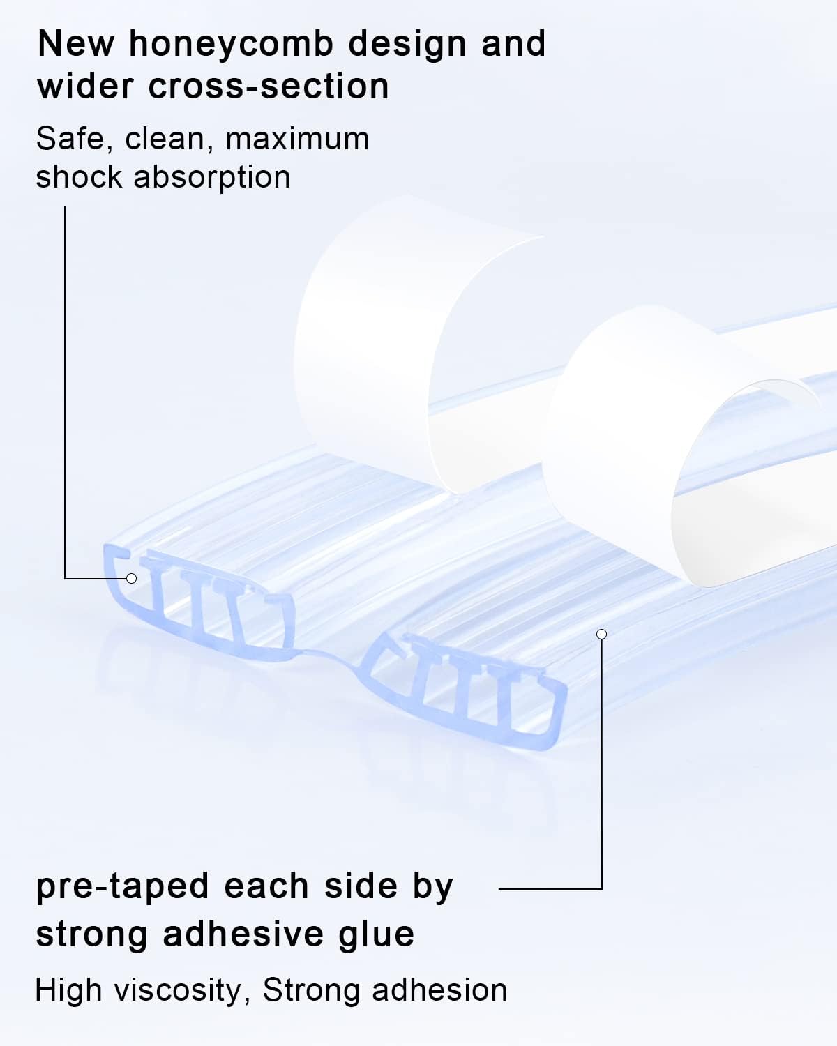 Baby Proofing,32.8ft(10M) Silicone Soft Corner Protectors with Pre-Taped Strong Adhesive, Edge