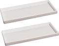 Countertop and Vanity Tray - 2 PC Large 11.7" Silicone Bathroom Trays, Counter Organizer, Dish Soap